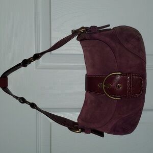 Y2k Purple Small Suede Coach Purse